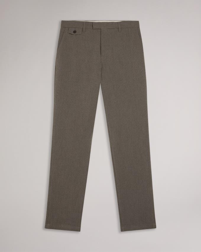 Pantalon Ted Baker Irvine Slim Fit Check Marron Homme | SZO-73673471